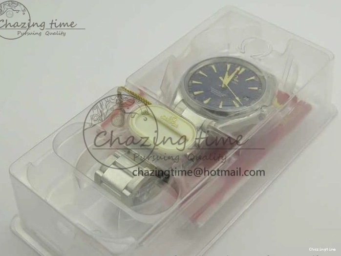 0418 Aqua Terra 150M SS VSF 1:1 Best Edition Blue Wave Textured Dial YG Hand on SS Bracelet A8500 Super Clone Sporty 8026